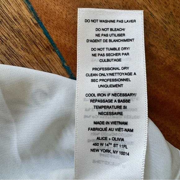 Alice + Olivia Janelle Embroidered Silk Mini Cram Black Dress Size 6 - Picture 14 of 16